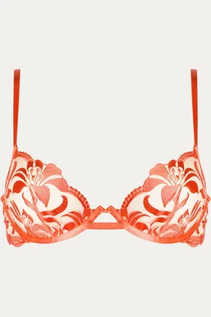 BlueBella Leonora beugel bh van mesh met borduring