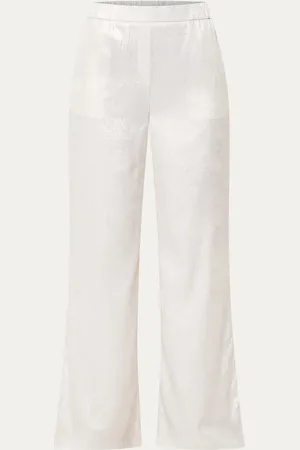 beaumont Harry high waist wide fit pantalon met metallic finish