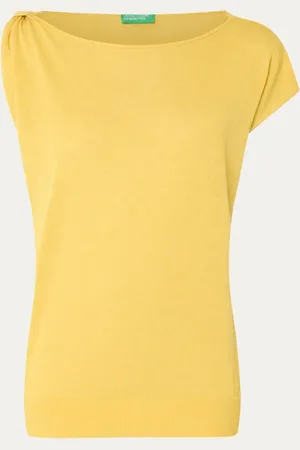 Benetton Fijngebreide spencer in linnenblend