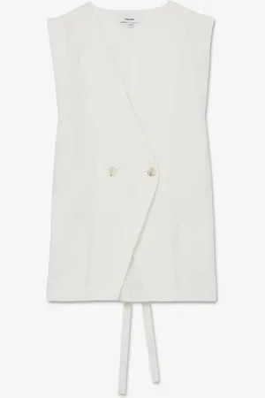 Reiss Whitney double-breasted gilet met strikceintuur
