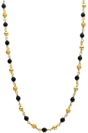 Casa Jewelry Riva Onyx ketting verguld