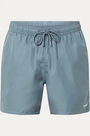 Pockies Teal zwemshorts met streepprint en ritszakken