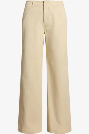 Ralph Lauren Mid waist wide fit broek met steekzakken