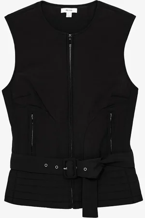Reiss Mio gewatteerde gilet met ceintuur