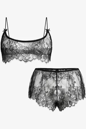 SKIMS Ultra Fine Lace bralette en shorty van kant