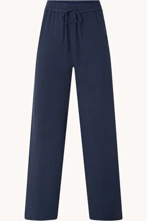 SELECTED Viva-Gulia high waist straight fit pantalon in linnenblend
