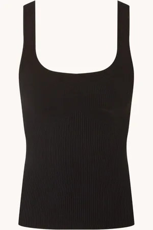Bash Oxmo ribgebreide tanktop met stretch