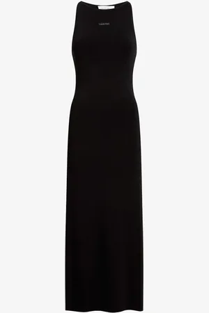 Calvin Klein Mouwloze maxi jurk met logo