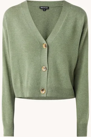 Whistles Cardigan fijngebreid vest van kasjmier met V-hals