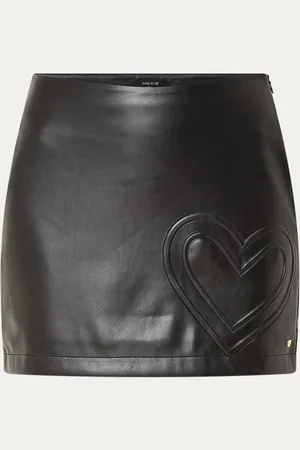 NIKKIE. Ilevo mini rok van imitatieleer met 3D print