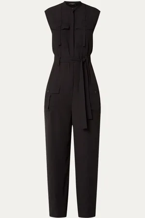 Bruuns Bazaar CamillaBBTabia straight fit jumpsuit met strikceintuur