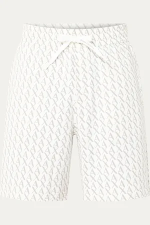 Emporio Armani Straight fit korte joggingbroek met logoprint en trekkoord