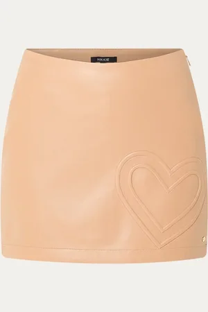 NIKKIE. Ilevo mini rok van imitatieleer met 3D print