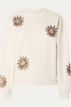 Fabienne Chapot Terry sweater van biologisch katoen met pailletten