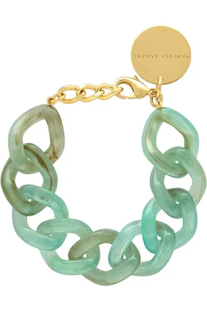 Vanessa Baroni Flat Chain Bracelet pearl marble