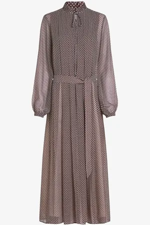 Tommy Hilfiger Semi-transparante midi tuniekjurk met strikceintuur