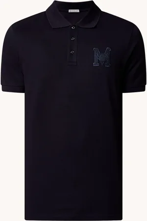 Moncler Regular fit polo van piqué katoen met logoborduring