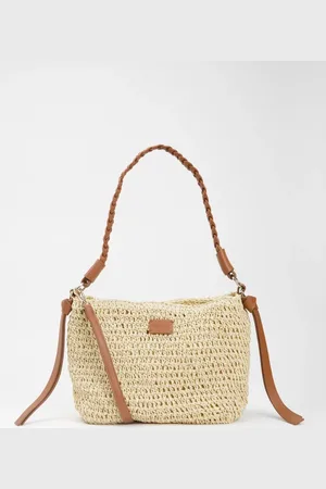 L.K. Bennett L-K-Bennett Issie schoudertas van raffia met gevlochten detail