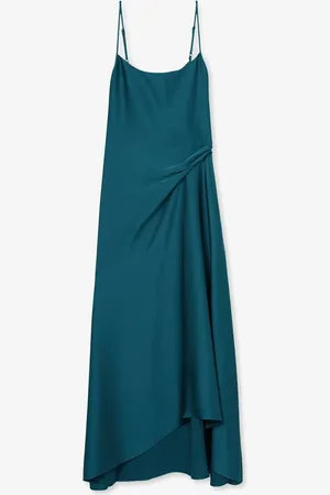 Reiss Zoey midi jurk van satijn met plooidetail