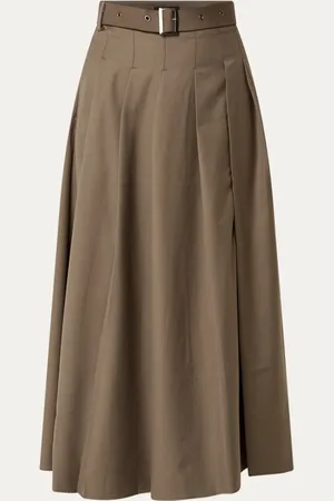 Bruuns Bazaar Carota maxi plooirok met ceintuur