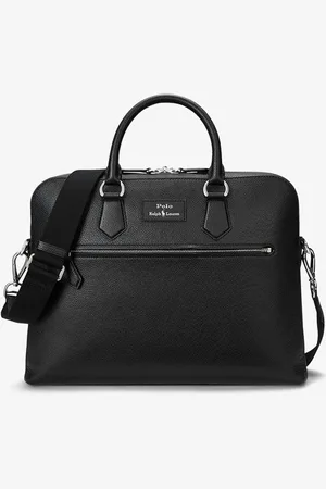 Ralph Lauren Pebbled businesstas van leer