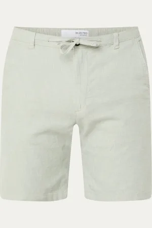 SELECTED Brody straight fit chino in linnenblend met steekzakken