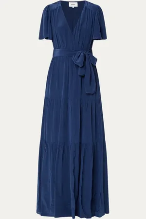 Bash Natalia maxi jurk met strikceintuur