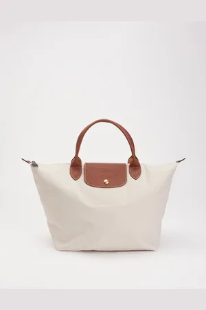 Longchamp Le Pliage Original handtas M met leren details