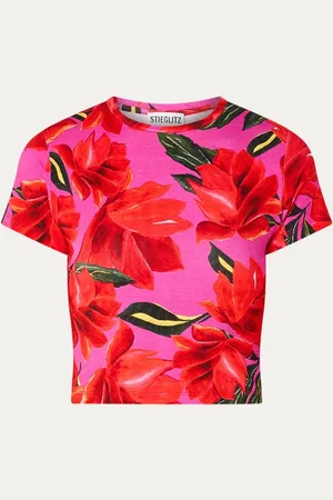 STIEGLITZ Marie crop top met bloemenprint