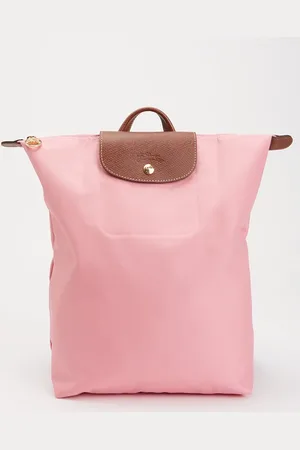 Longchamp Le Pliage Original M rugzak met leren details