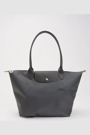 Longchamp Le Pliage Green schoudertas L met leren details