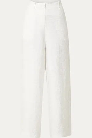 Copenhagen Muse Cmbrie high waist wide fit palazzo broek met steekzakken