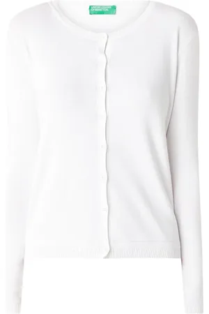 Benetton Fijngebreid vest met ronde hals