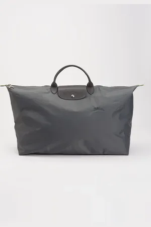 Longchamp Le Pliage Green reistas XL met leren details