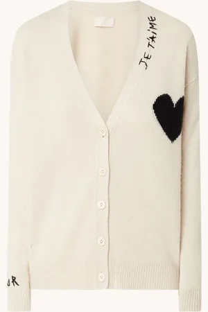 Zadig & Voltaire Fijngebreid vest van kasjmier met print