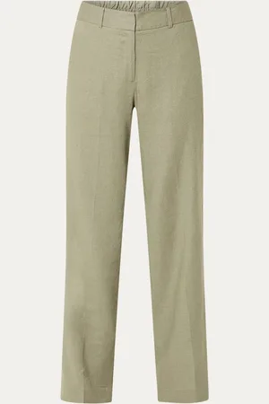 SELECTED Tania-Rita high waist loose fit pantalon in linnenblend