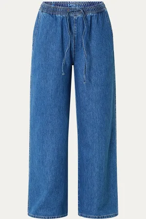 MSCH Jolene Elena high waist wide leg jeans van biologisch katoen met medium wassing