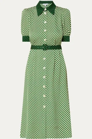 L.K. Bennett L-K-Bennett Val blousejurk met streepprint en ceintuur