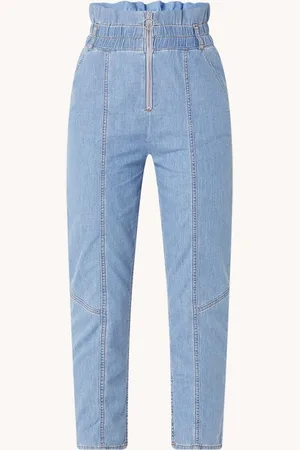 Bash Lony high waist slim fit cropped jeans van chambray