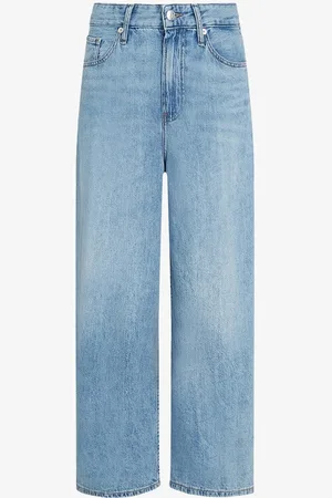 Tommy Hilfiger High waist wide leg cropped jeans met steekzakken