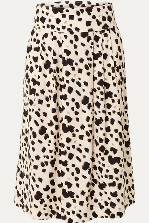 Expresso Midi rok met steekzakken en print