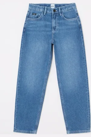 HUGO BOSS Straight leg jeans met medium wassing