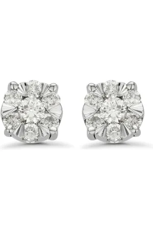Diamond Point Witgouden oorsieraden, 0-18 ct diamant, Enchanted