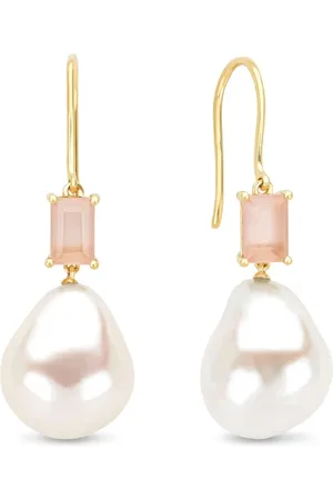 Diamond Point Geelgouden oorsieraden, 1-23 ct roze kwarts, Rivièra