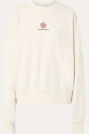 Armedangels Alizaa Flower sweater van biologisch katoen met logo- en backprint