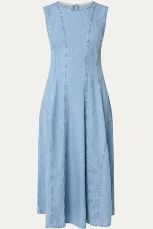 Claudia Sträter Midi jurk van chambray