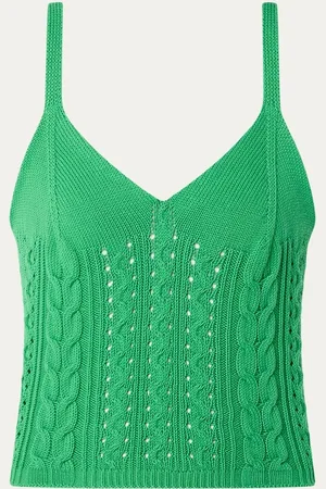 Benetton Kabelgebreide top met opengewerkt detail