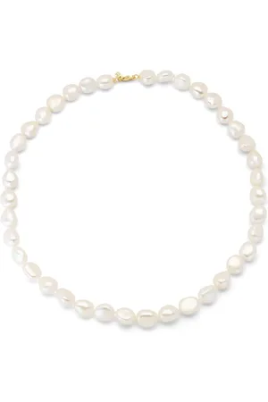 Diamond Point Geelgouden parel collier Rivièra