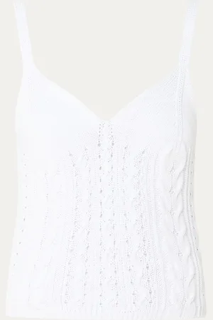 Benetton Kabelgebreide top met opengewerkt detail