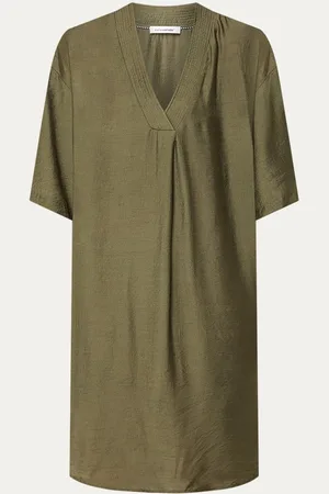 Co`Couture Caryn midi tuniekjurk met steekzakken
